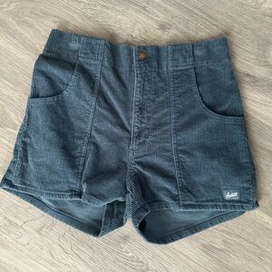 hammies blue-grey 70s style corduroy high waisted shorts